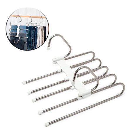 Cabide de Inox 5 Divisórias Multifuncional Código: 59422