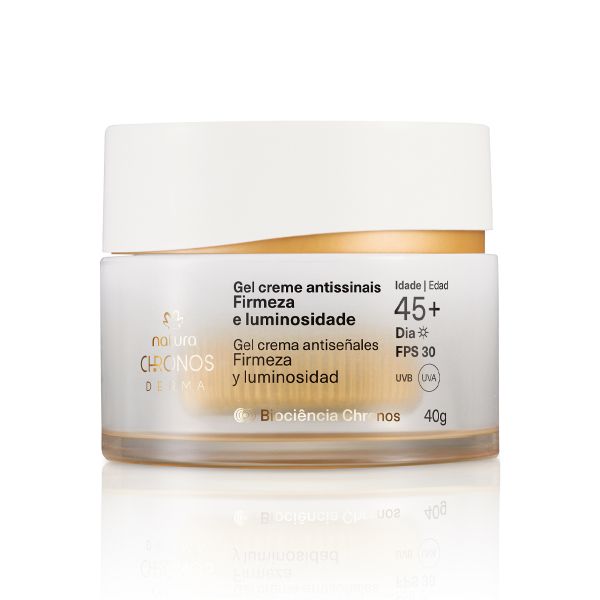 Chronos 45+ dia gel creme antissinais dia firmeza e luminosidade - 40g