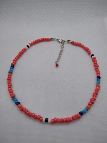 Colar de Miçangas Coral