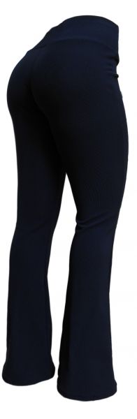 Calça flare ou reta azul marinho (GG-46) tecido gorgurinho azul escuro