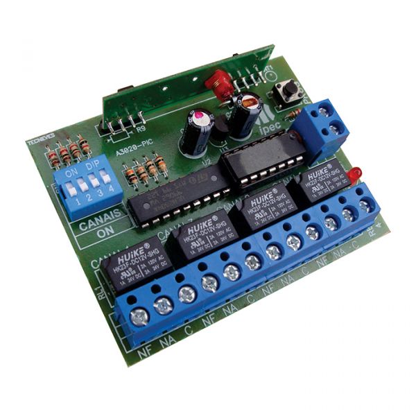 PLACA Receptor motor portao 110/220 de 4 canais