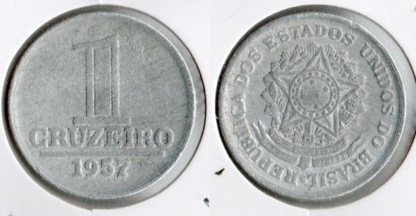 V274-3 - 1,00 1957 - Tiragem BAIXA 11.849.000