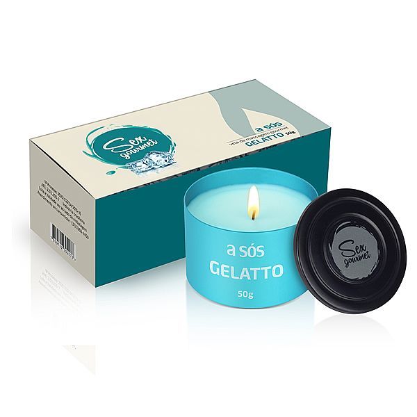 Vela Hidratante Beijável Gourmet Gelatto - 50g