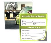 Adesivos Troca de Óleo - Eiqueta Troca de Óleo - 6x6cm - 100 Unid.