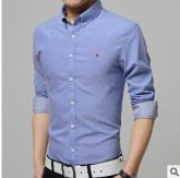 Blusas Camisas homens camisa Slim Fit Camisas Masculinas Home manga longa