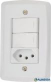 INTERRUPTOR 02 TC+TOMADA 10A BRLUX TRAMONTINA