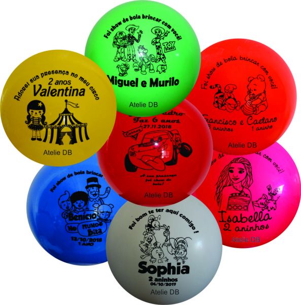 Kit 30 bolas de vinil Personalizadas!