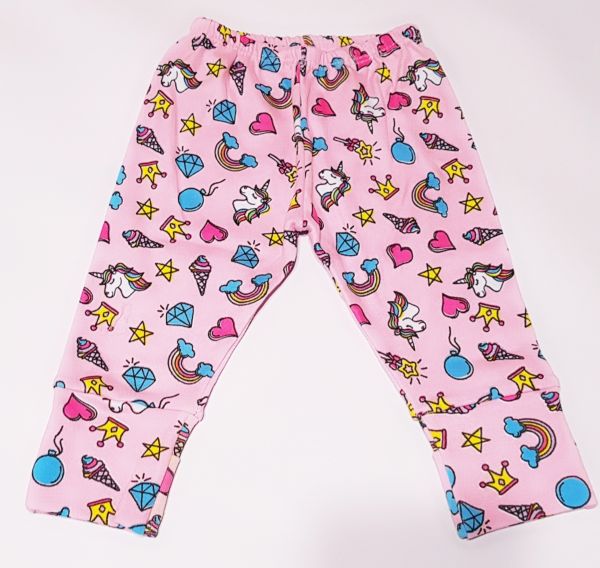 Calça bebê com pé reversível