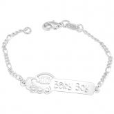 Pulseira infantil Baby Boy folheada a prata para bebês meninos - P523P