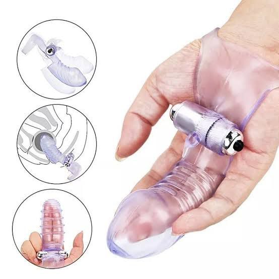 FINGER VIBRATING CAPA PARA DEDOS COM ESTIMULADOR CLITORIANO COR TRANSPARENTE