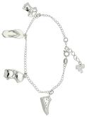 Pulseira Jovem folheada a prata, contendo pingentes - Cod: P337 P