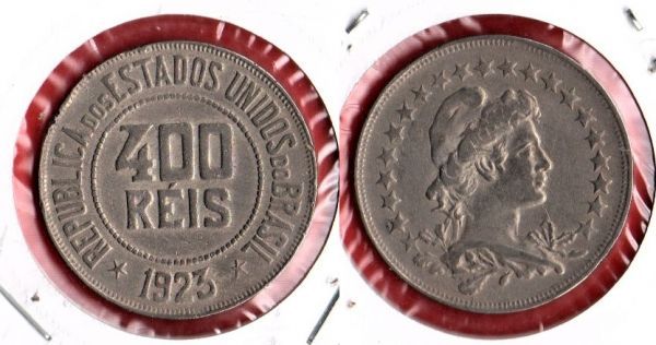 V113-2 - 400 Réis 1922 - Tiragem BAIXA 764.250 - LINDA