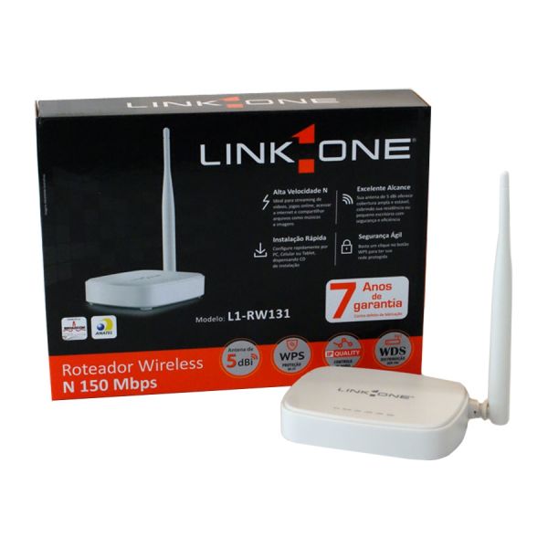 ROTEADOR WIRELESS N150M L1-RW131 LINK ONE