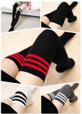 Meias Longas Colegial Cosplay 3 Listras
