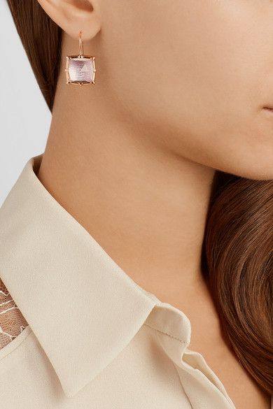 LARKSPUR & HAWK Bella 14-karat gold quartz earrings