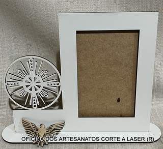 CÓD-BCE31 PORTA RETRATO COM DIVINO EM MDF BRANCO FOTO 10X15
