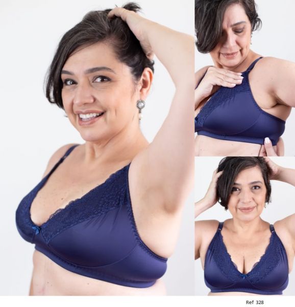 3222 sutiã sem bojo com aro e renda reforçado Sensual