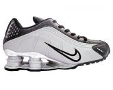 Tênis Nike Shox R4 Cromado Prata e Preto MOD:11140