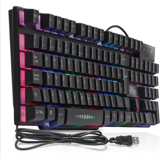 Teclado Semi Mecanico Gamer Usb Pc Computador Abnt2 Luminoso