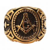 Maxi anel Anel Aço Titânio Moda Dourado
