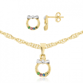 Conjunto de gargantilha e brinco