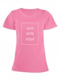 Camiseta baby look rosa bebe personalizada
