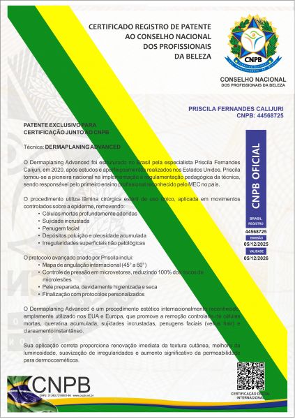 DERMAPLANING ADVANCED / PRISCILA FERNANDES CALIJURI