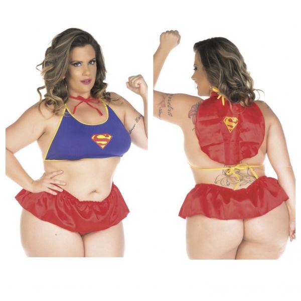 FANTASIA SUPER GIRL PLUS SIZE PIMENTA SEXY