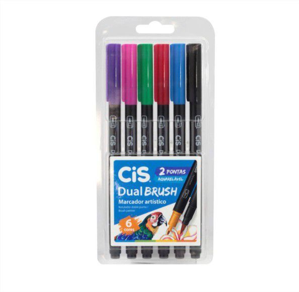 Caneta Pincel Brush - Cis dual ponta