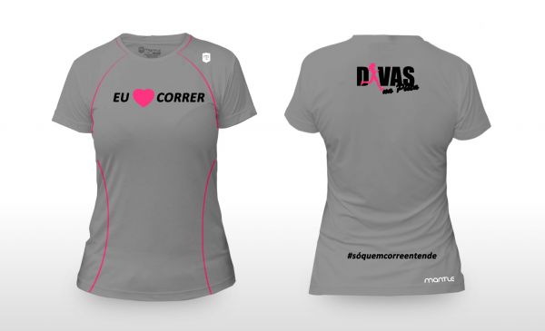 Blusa Feminina Baby Look "Eu Amo Correr"