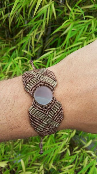 Pulseira com ágata laranja.