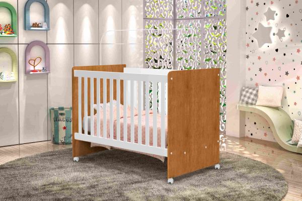 Berco Mini Cama Catatau New 70 Nature.Branco J A Moveis