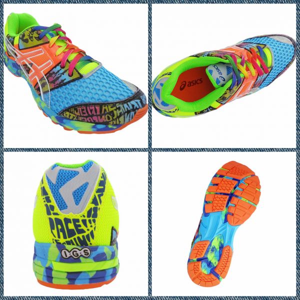 Tênis Asics Gel Noosa Tri 8 Verde, Laranja e Azul mega oferta não percam