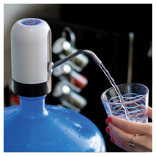 Bomba Elétrica Universal com Carregamento USB para Galão/Garrafão de Água