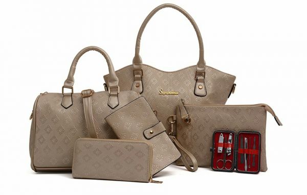 Bolsa Soperwillton Socialite sd702 c/ 6 peças em couro PU