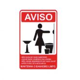 Placa Banheiro Aviso Feminino