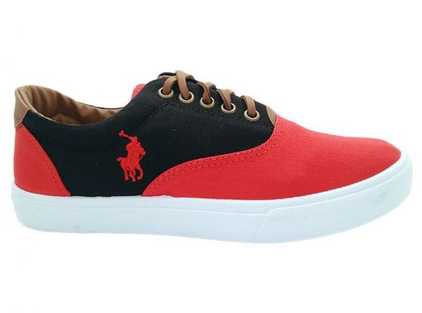Tênis Polo Ralph Lauren Vaugh Preto e Vermelho