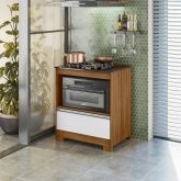 Balcao CookTop NT 3110 4 Bocas 1G1N Freijo Trend.Branco New Notavel