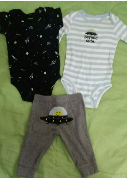 Kit 3 peças Carter's importado