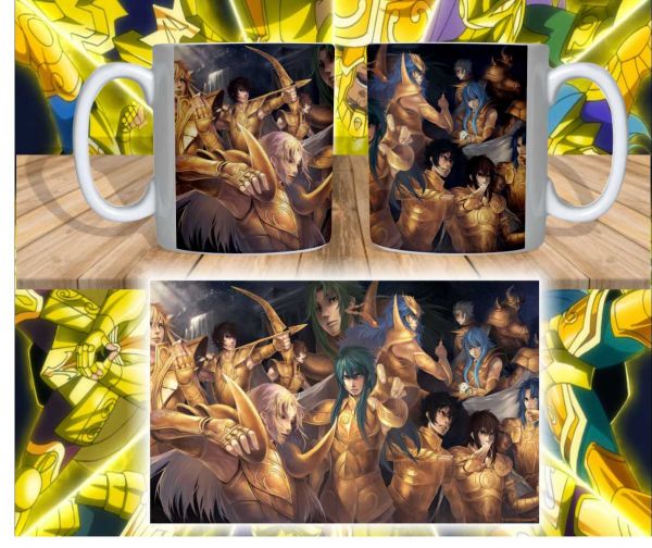 CANECA CAVALEIROS DO ZODIACO - CAVALEIROS DE OURO
