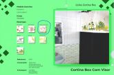 Cortina Box com Visor 140x200 Copos de Leite pena Verde