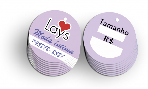 4x4 - Tags couchê 250g - 42x48mm - 1000 unidades