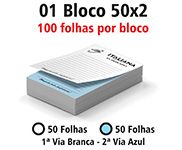 BLOCOS E TALÕES 50 FOLHAS AUTOCOPIATIVO 56G 50X2 150X105MM - 1X0