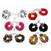 Algema de Metal com Pelúcia Hand Cuffs - Importação