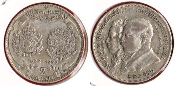 MAG P709-2 - 2000 réis 1922 - 100  Anos da Independência