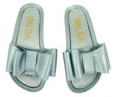 Chinelo Feminino Melissa Beach Slide Bow Cinza