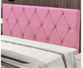 Cabeceira Casal Bia 140 Veludo Suede Rose SR Cabec