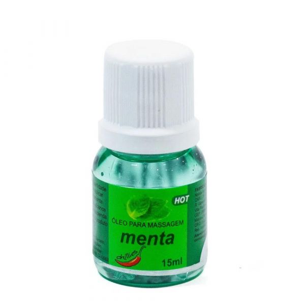 ÓLEO LUBRIFICANTE SENSUAL HOT 15ML CHILLIES BEIJÁVEL MENTA