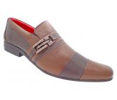 Sapato Social HiperFlex Couro Café e Marrom MOD:13098