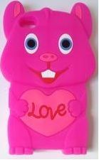 CASE COELHO LOVE ROSA PARA IPHONE 4 E 4S